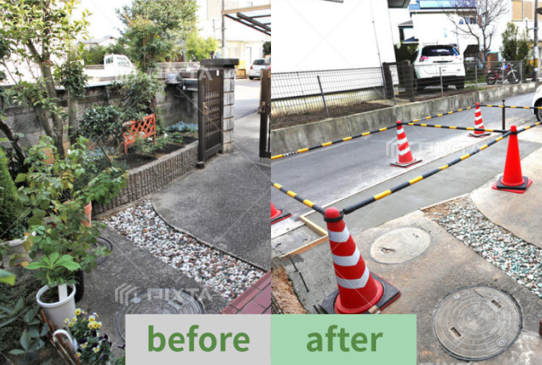 【久慈市】新築外構工事(門柱＋フェンス)